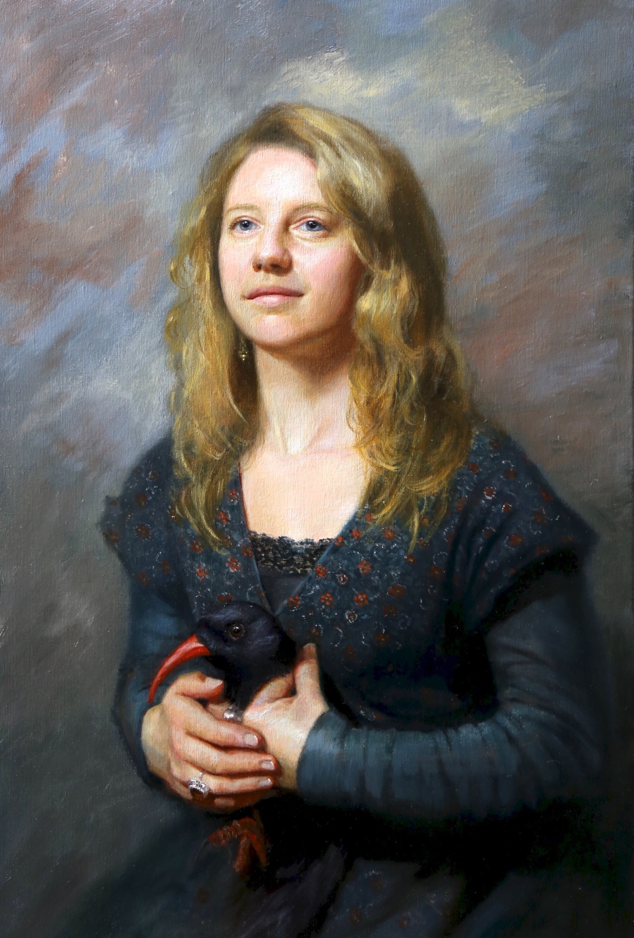 young woman's portrait painting